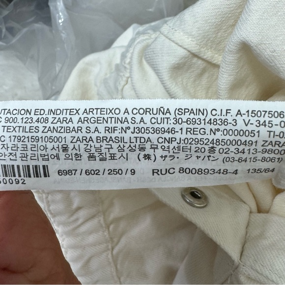 Zara Girls White One Piece Denim Romper Jumpsuit Size 9 - Picture 10 of 10